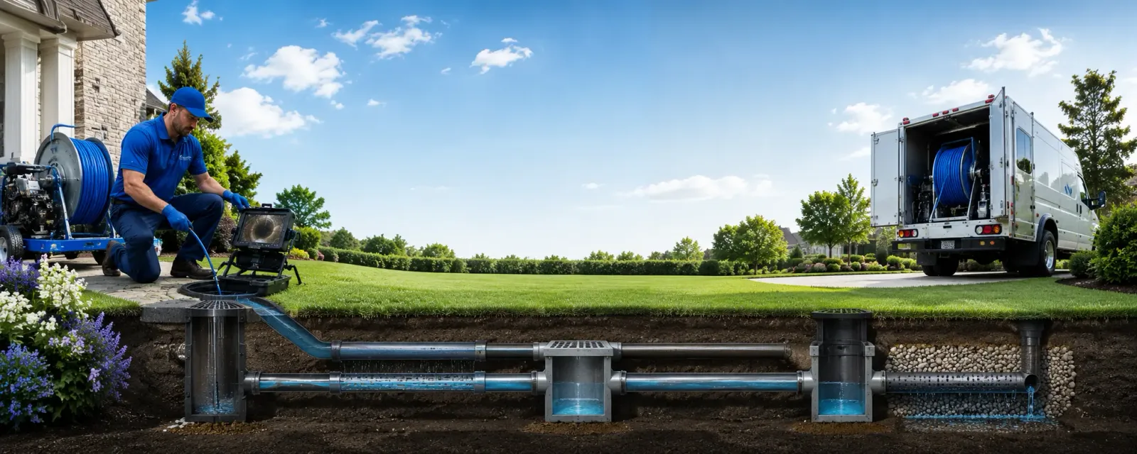 Outdoor drain cleaning information for Ollie, IA